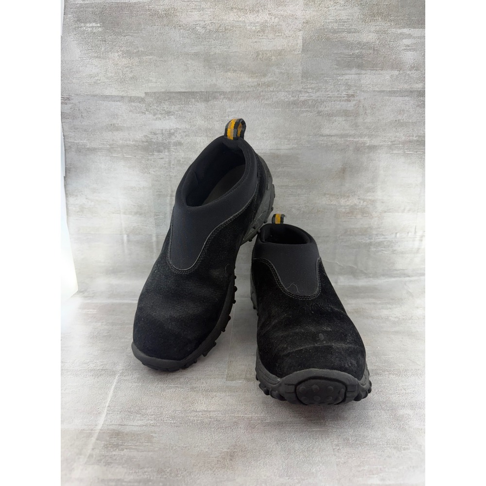 Merrell Winter Moc Black Suede Slip On Shoes Women Sz 8 80874 Lug Sole
